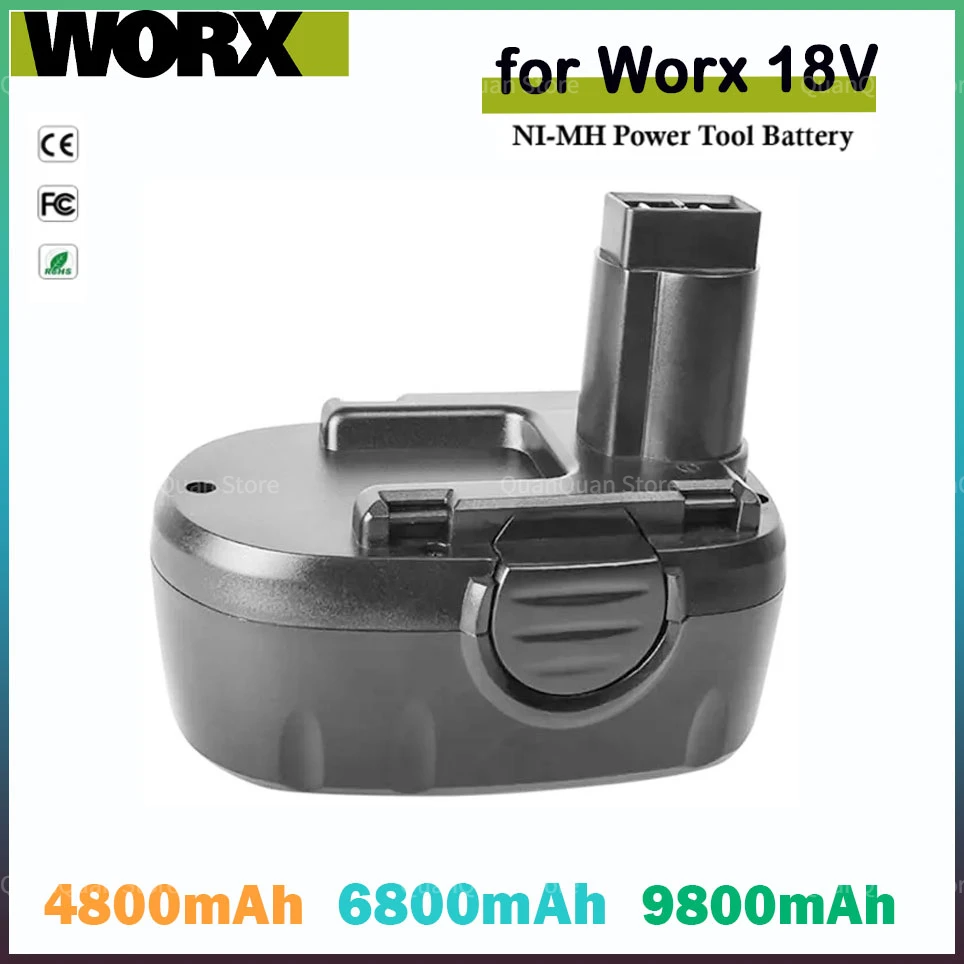 

For WORX 18V Ni-MH 4.8AH 6.8AH 9.8AH Battery Replacement WA3127 WA3152 WG150s WG152 WG250 WG541 WG900 WG901 Cordless Power Tool