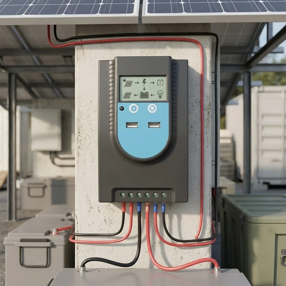 1pc 30A MPPT Solar For Charger Controller Automatic Voltage Regulator With Fan Cool Easy Installation