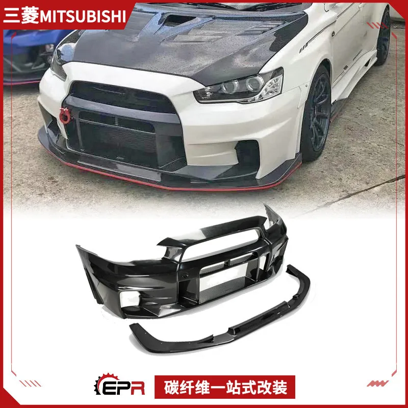 

Подходит для Mitsubishi Evolution EVO 10-го поколения Yishen, модифицированная передняя планка Varis 3, большой объем, передняя губа, передняя часть