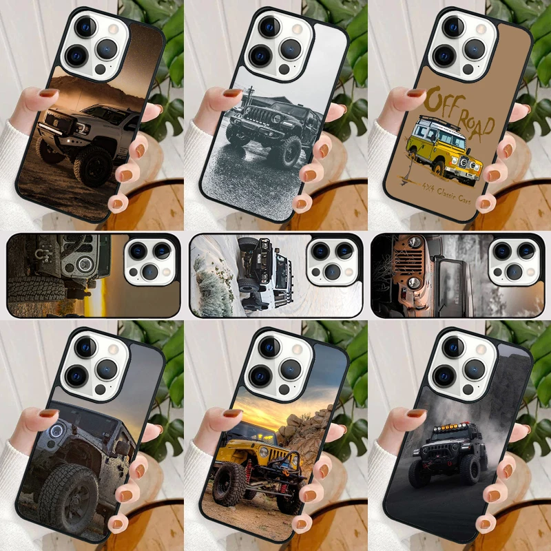 Off-Road Cars Male Men Phone Case For iPhone 16 15 SE2020 14 Max 6 7 8 Plus 11 12 13 Pro Max Mini Phone Cover coque