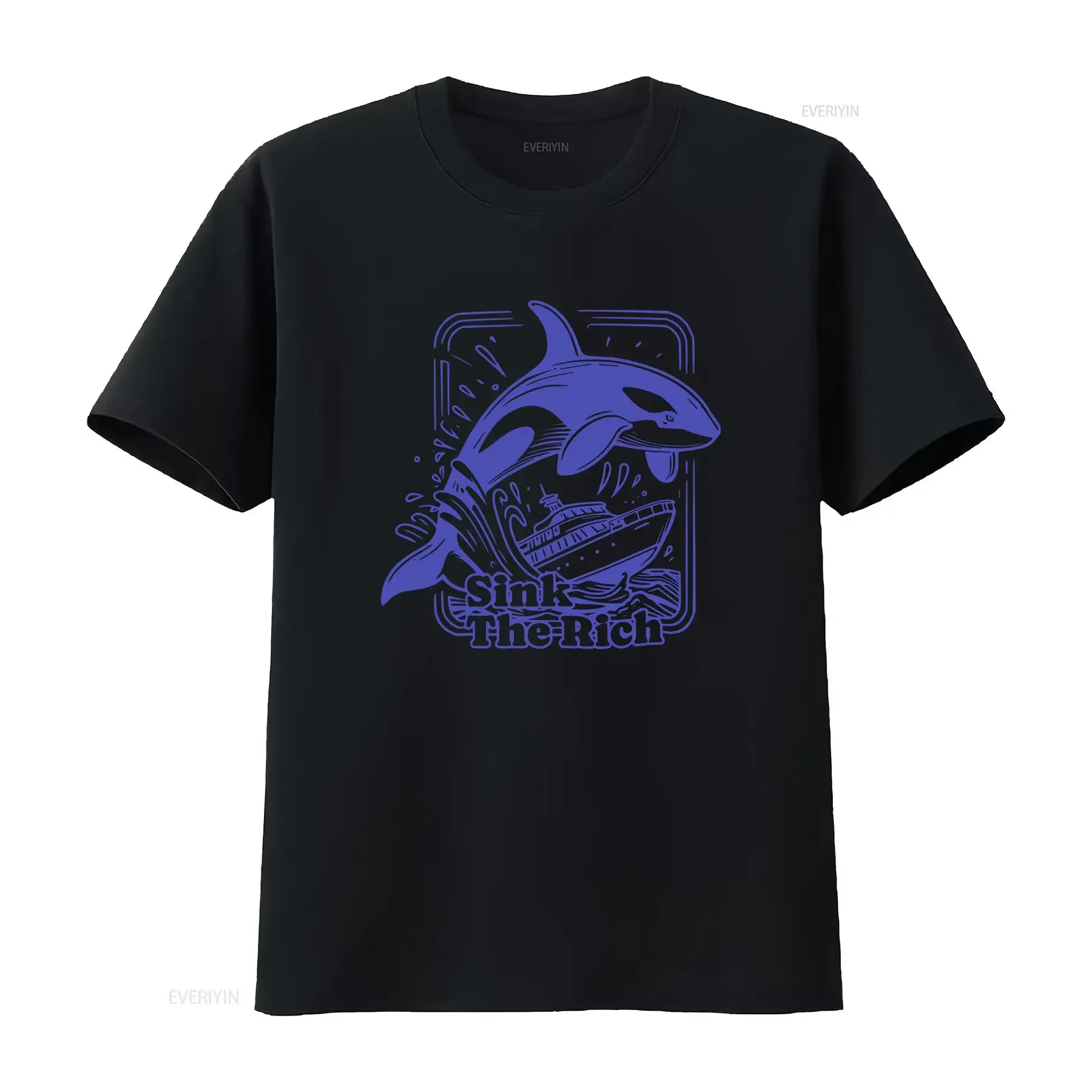 Killer Whale Meme T Shirt Dark Humor tee Weird Sink The Rich Orca Attacks White Gladis Summer Beach Nature lover vintage