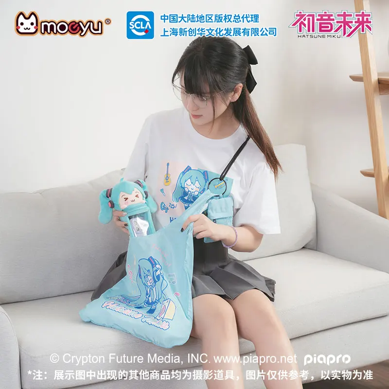 Moeyu Hatsune Miku Men Tote Storage Bag Large Shopping Pouch Shoulder Bag Casual Cute Vocaloid Cosplay bags Cartoon Handbag