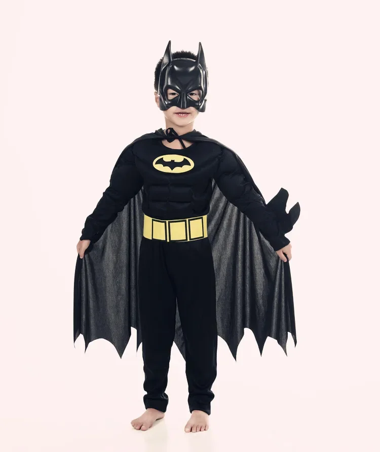Bat Cosplay Jumpsuit Hero Costume Suit with Cape Mask Men Superhero Wayne Cosplay High Quality  Carnival Party