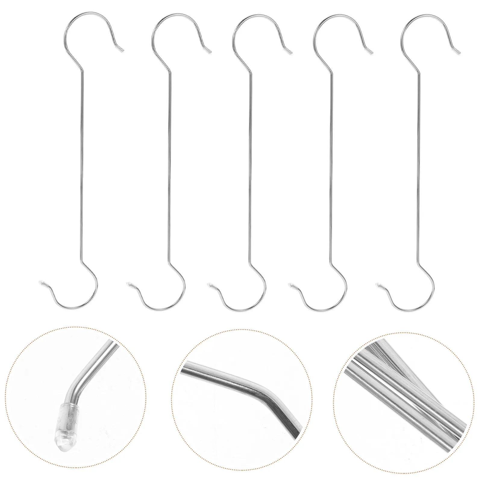 10Pcs Heavy Duty Plant Hooks Stainless Steel S Shaped Garden Hanging Hooks for Bird Feeders Lantern Planter Tree Branch Hangers