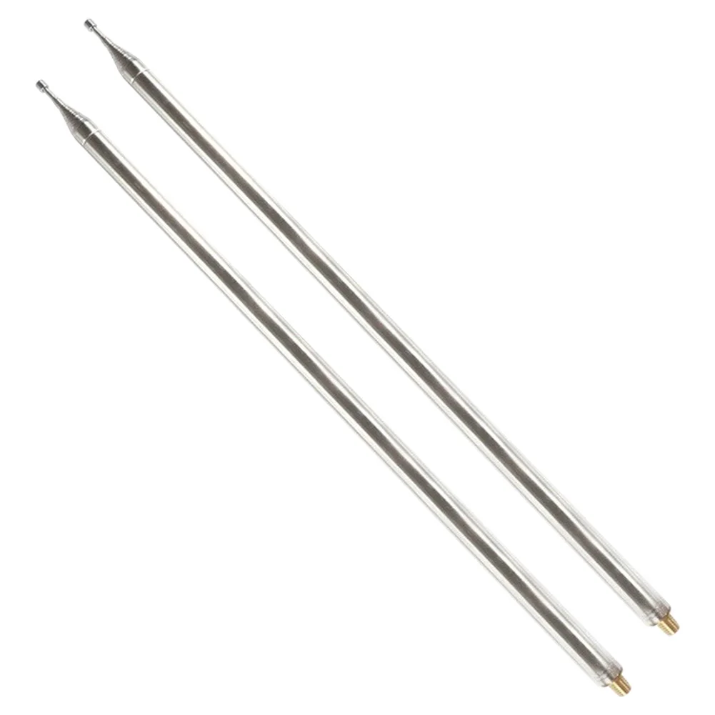 2Pcs 5.6M 201 Stainless Steel Whip Antenna Pull Rod For HF Radio Positive Whip Antenna Telescopic Antenna DIY Shortwave Antenna