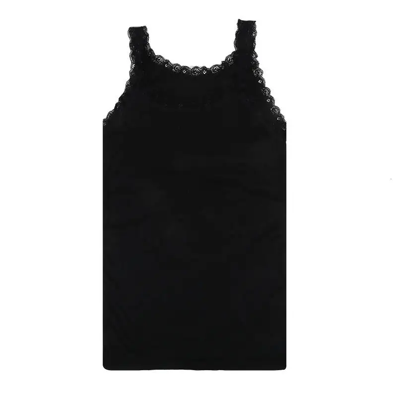Women Lace Camisole Sleeveless Tank Top Loose Inner Wear Vest Black Red Lace Summer Tops Casual Daily Layering Women Clothing