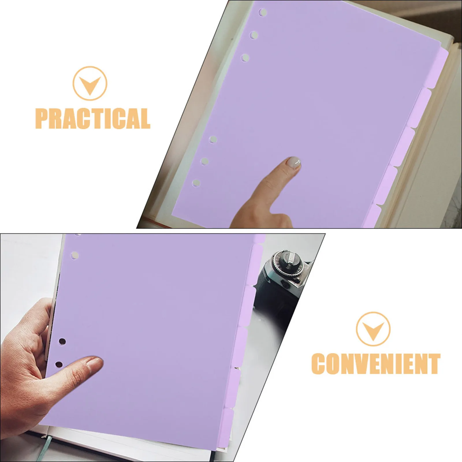 12Pcs Sturdy PP Notepad Divider Tabs for Notebooks Journals Reports Presentations Diaries Index Dividers Classification Tabs
