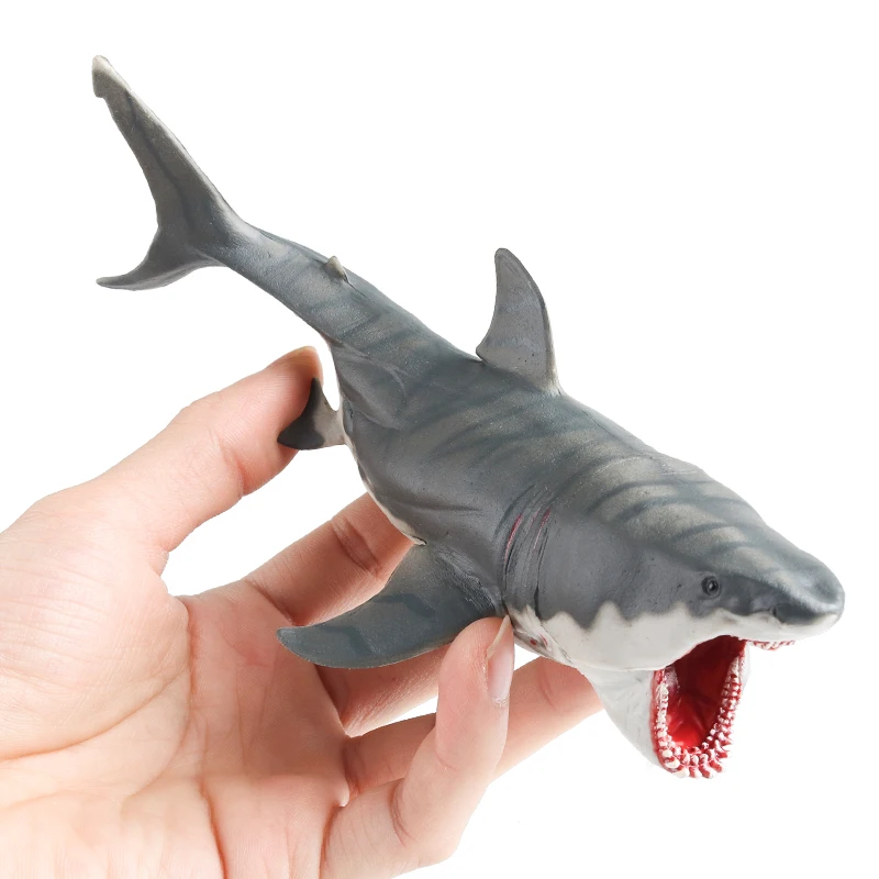 Oenux Sea Life Savage Megalodon Shark Model Action Figure PVC Ocean Marine Animal Educational Collection Toy Kid Gift