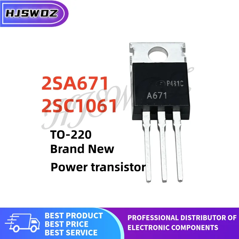 10PCS-10Pairs 2SA671 2SC1061 A671 C1061 TO-220 High-power transistor 100% NEW