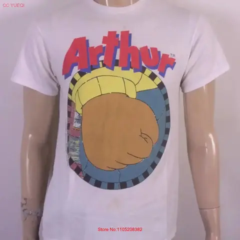 vintage 90s 00s rare Arthur 2001 Marc Brown T Shirt PBS Cartoon TV Show Adult M vintage Washed Top For Everyday Wear Slightly