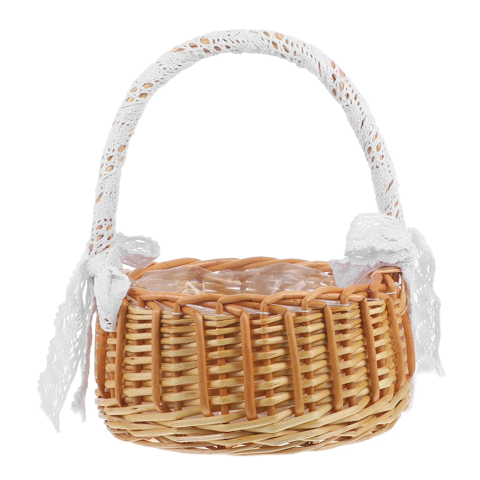 

Portable Flower Basket Hand Woven Collection Decorative Storage Baskets Hand-woven Rattan
