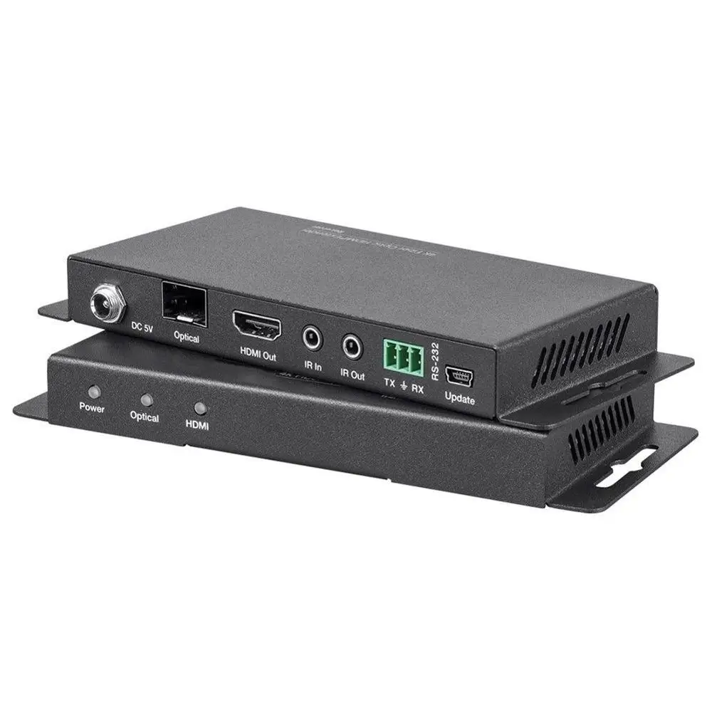 4k 18Gbps bandwidth hdmi to fiber optic extender audio video transmitter receiver