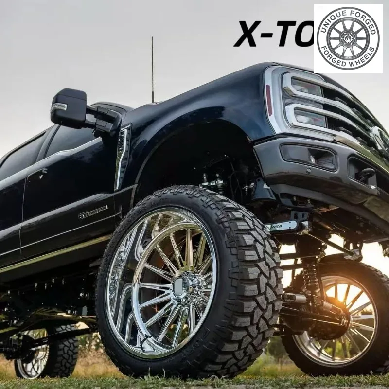 26 Style Chrome Deep Dish Lip Concave Alloy 20 21 22 24 Inch 8x170 8x180 6x139.7 8x6.5 4x4 Single Wheel Rims Offroad Truck Forge