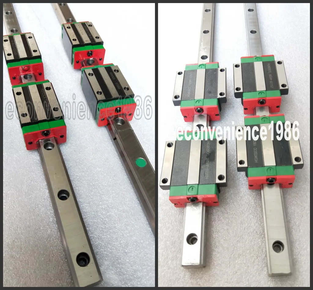 

2 шт. Линейная направляющая HGR35 $ 4 шт. Каретка HGH35CA/HGW35CC от 400 мм до 2550 мм