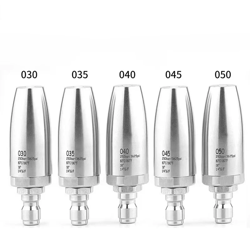 

Аксессуары для мойки автомобилей: насадка для высоконапорной воды 360° ° Насадка из нержавеющей стали «Лотос» вращающаяся, для удаления ржавчины, с быстрым соединением