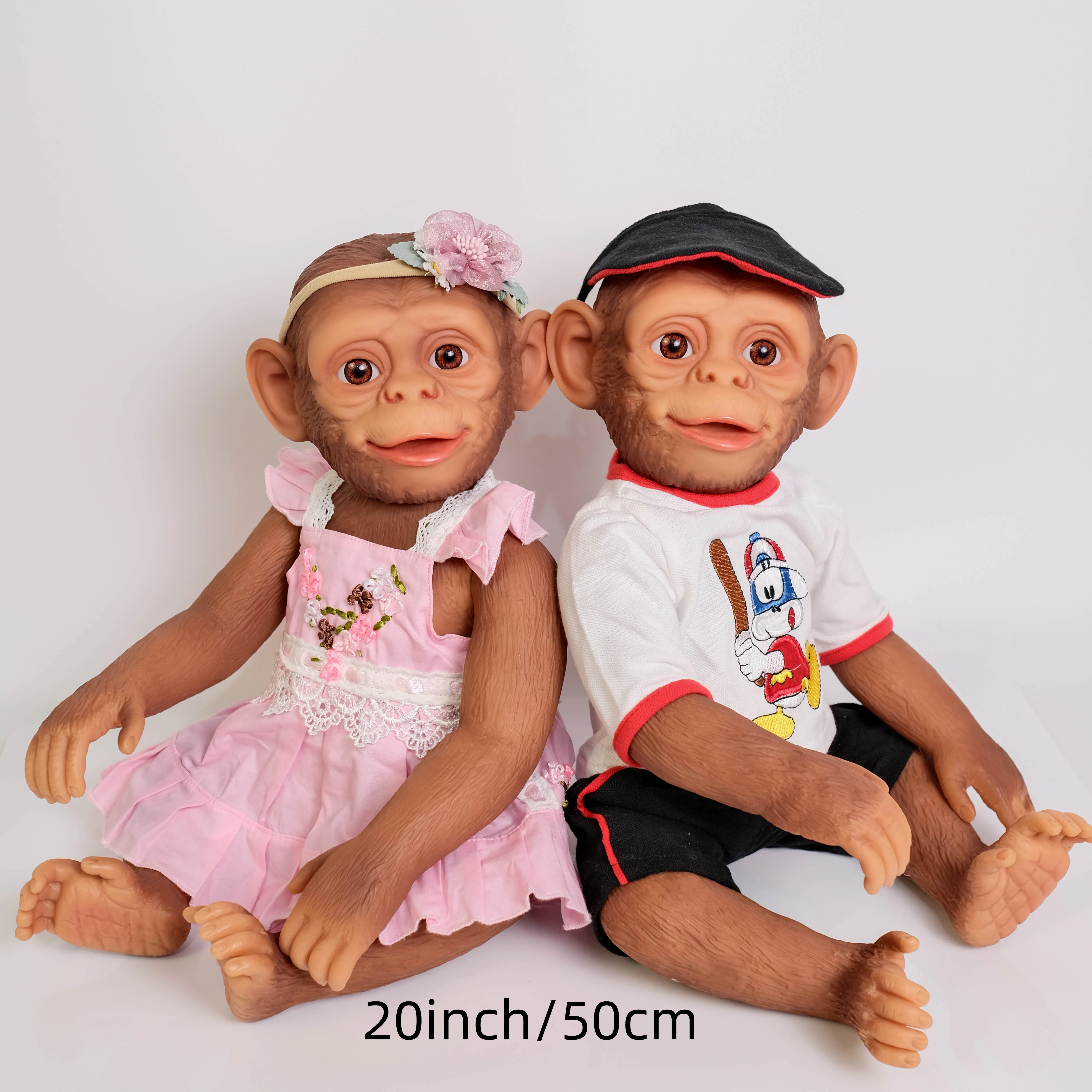 

Коллекционная художественная кукла-обезьянка NPK, 20 дюймов, полностью виниловая, ручной работы, очень мягкая, гибкая, из винила.