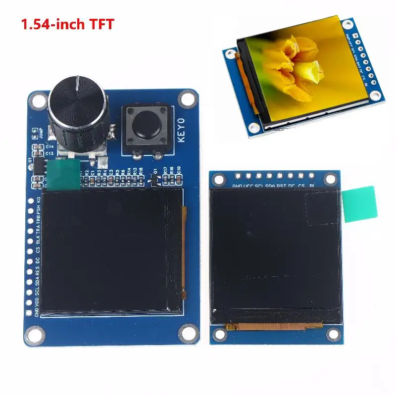 

1.54 Inch TFT LCD Display Module With EC11 Rotary Encoder Button, IIC/I2C SPI Interface 240x240 For Arduino ESP32 ESP8266 DIY