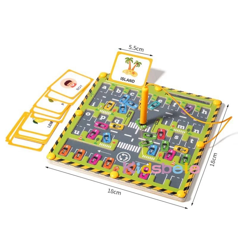 Papan Huruf Magnetik Edukatif – Permainan Membangun Kata dengan Kartu untuk Pelatihan Literasi Anak