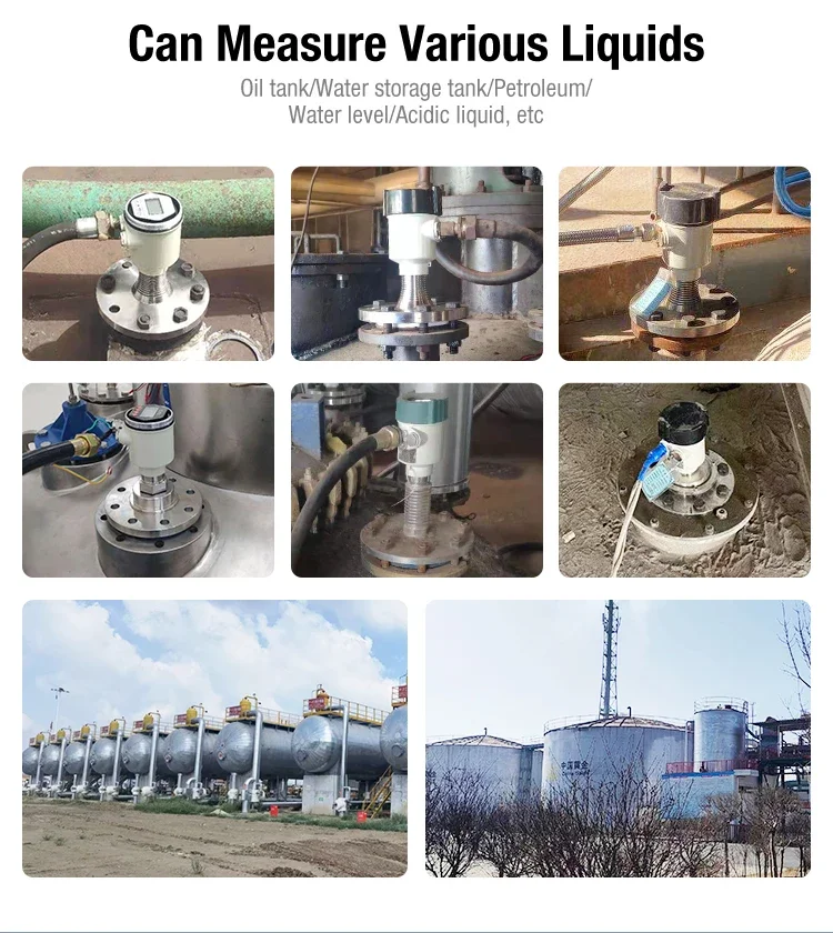 JUBO 80GHz high temperature Strong corrosive liquid radar level transmitter RS485 output radar liquid level gauge