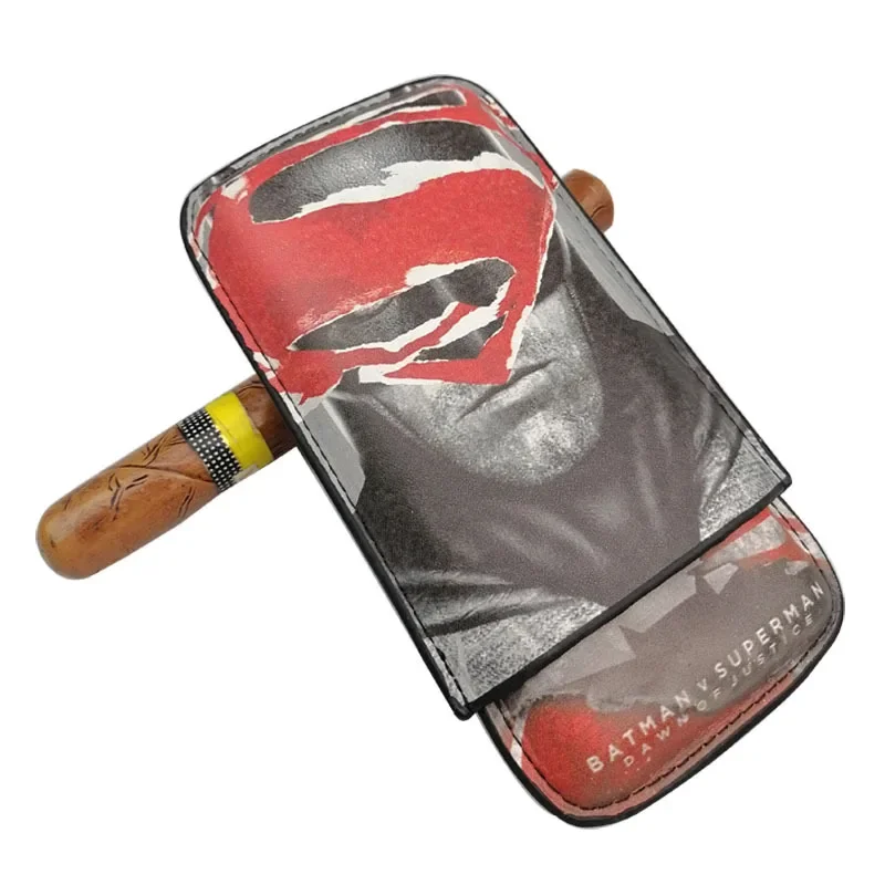 Cuban Cigar Cover with Cigar Cutter, Portable Cigar Box, Storage Bag, Moisturizing Box, Cowhide Cigarette Case