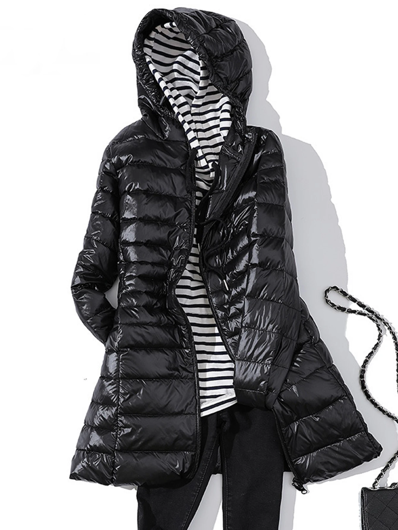 سترة نسائية كاجوال بتصميم دافئ معطف دافئ عصري بدون ديكور للأنشطة الخارجية