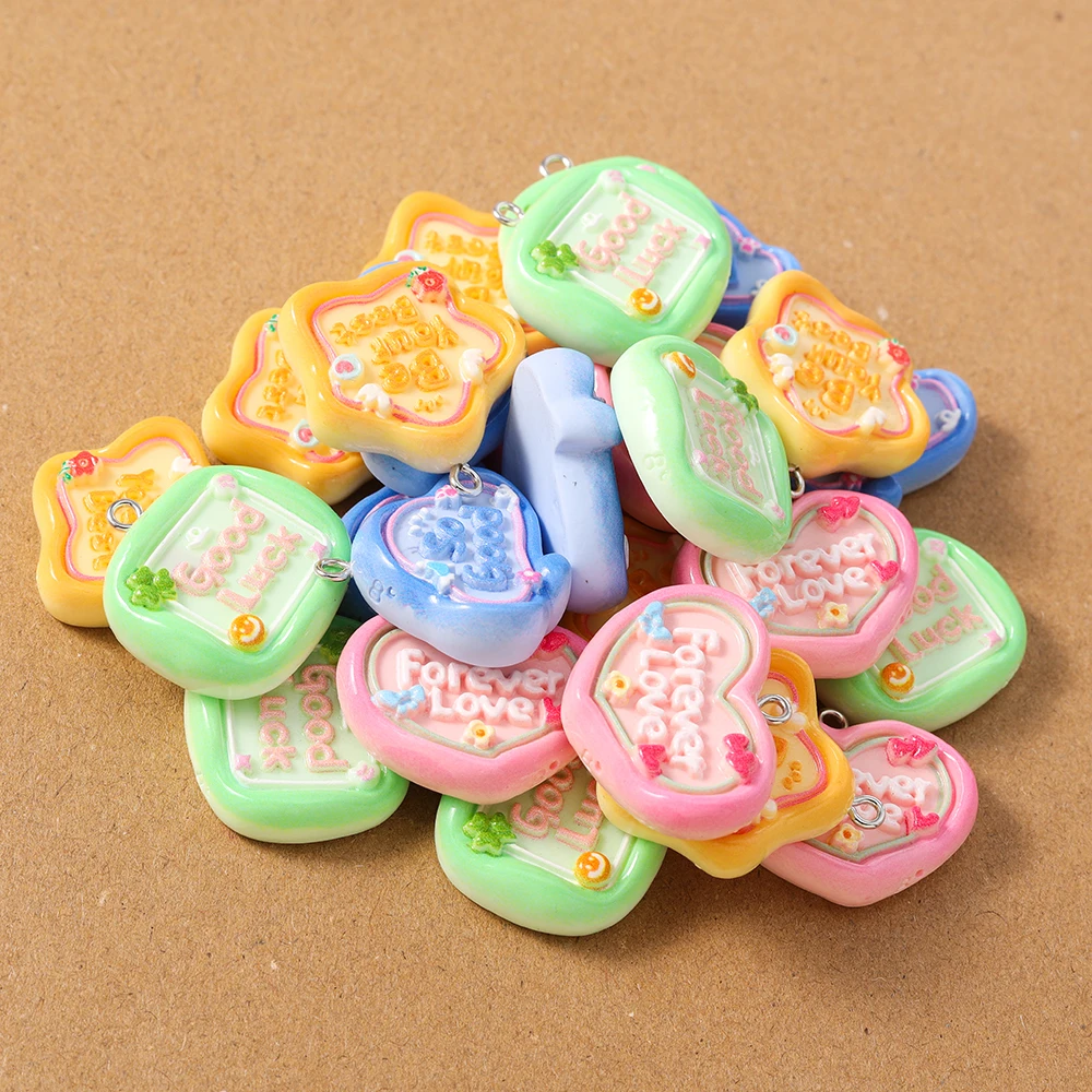 

10pcs Cute Resin Cloud Star Charms Love Heart Pendants for Jewelry Making Necklace Earrings DIY Handmade Accessories Supplies