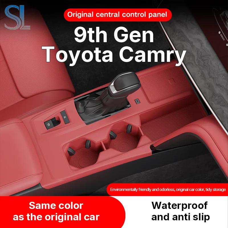 

For Toyota Camry 2025 2026 Central Control Panel Protect Storage Center Armrest Hidden Box Cup Holder Organizer Interior