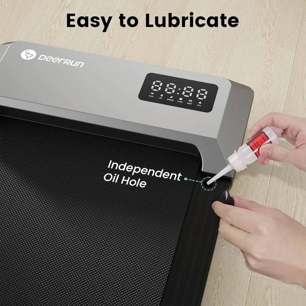 Under Desk 2-in-1 Treadmill, 2.5HP Quiet Walking Pad for Home, Jogging Machine with Remote Control