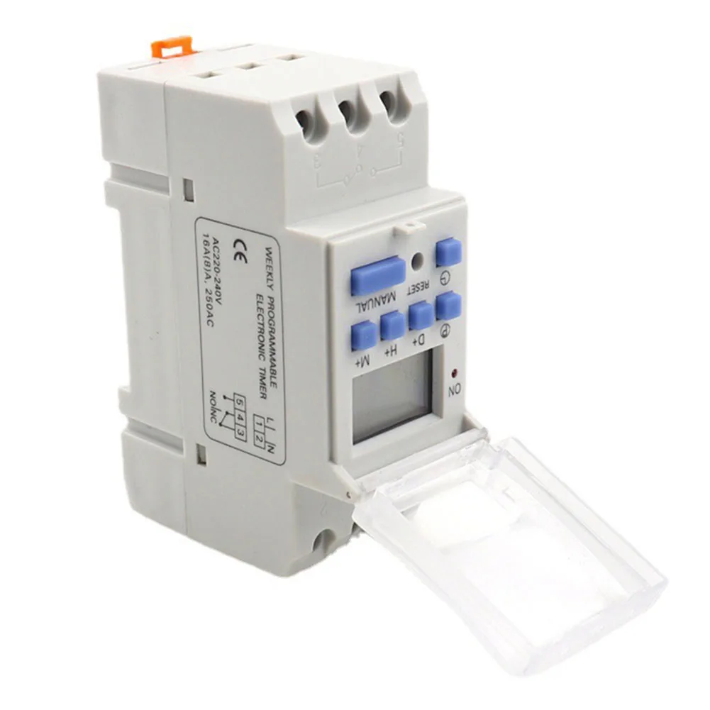 Efficiently Manage Electrical Loads with this 1PCS Programmable Digital Timer Relay Switch at AC220V Voltage Level Up to 16A