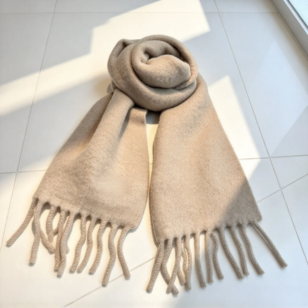 Luxury Brand Women's Scarf Shawl Neck Warmer Fashion Soft Scarf  Minimalist Versatile Handmade Premium Ideal for Gifting 23*185 - view 2