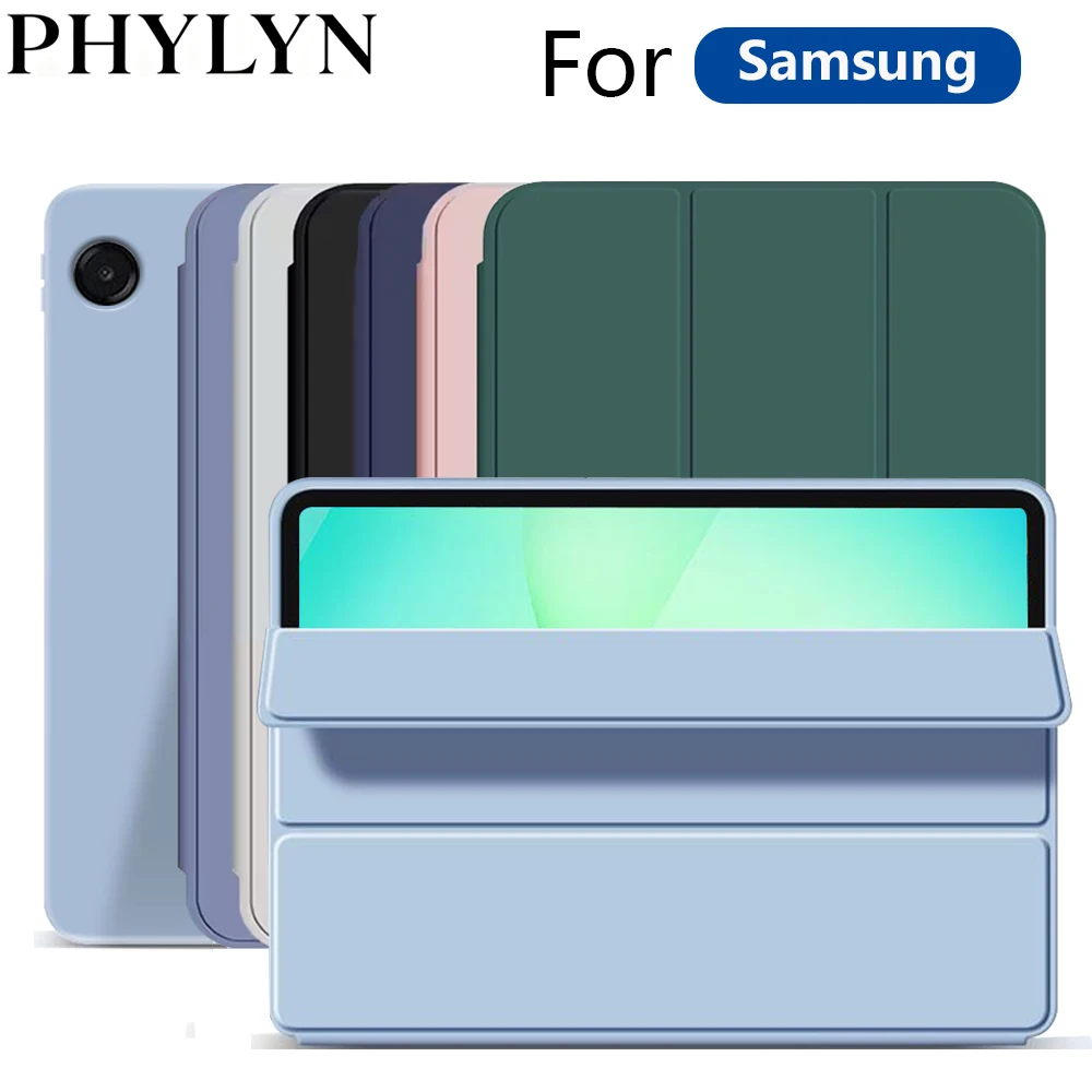 case for Samsung A11/A9//A11+/A7 Lite/A8/A9+/S6 Lite/S7/S8/S9/S9 FE/S10/S10 FE/S10 Lite, Tri-fold Tablet Case Auto Wake/Sleep