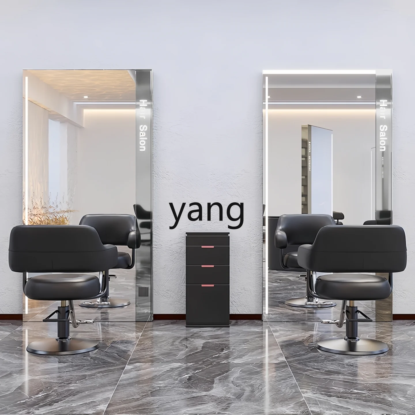 مرآة LTT بحامل لصالونات التجميل الخاصة بأرضية مفردة/مزدوجة الجوانب