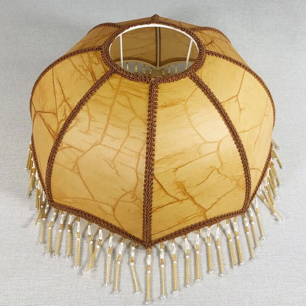European E27 Fringe Lamp Shades Fabric Home Decor Lace Light Shades Beaded E27 Lamp Cover