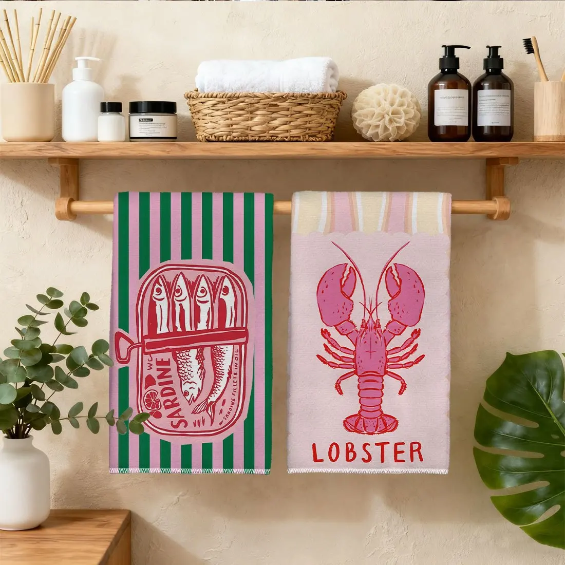 2Pcs, Blue-Edged Lemon Kitchen Towels, 40Cm*60Cm Towel Set, Best Kitchen Towels, Super Absorbent Soft Cleaning Cloth, Cooking and Baking Tea Towels, Hand Towels, Cleaning Cloths, Dishcloths, Kitchen Decor, Living Room Decorations, Kitchen Essentials, Home Essentials
