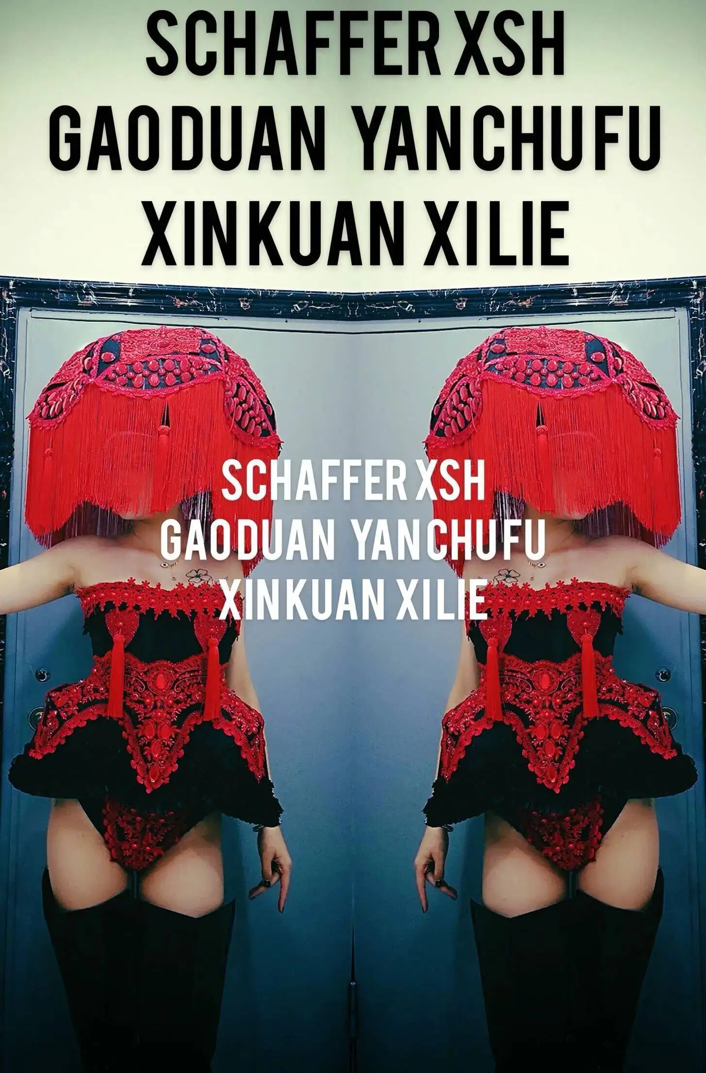 

Gogo Women's Palace Sexy Nightclub Gothic Chinese Style Performance Dress Heart Set Smart Women's Performance Dress Halloween