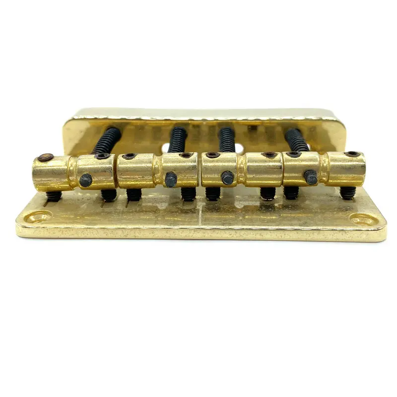4 String Electric Bass Bridges Golden Color Made by Korea Factory Fixed Bridge For PB Or Jazz Bass  Bridge With Rust