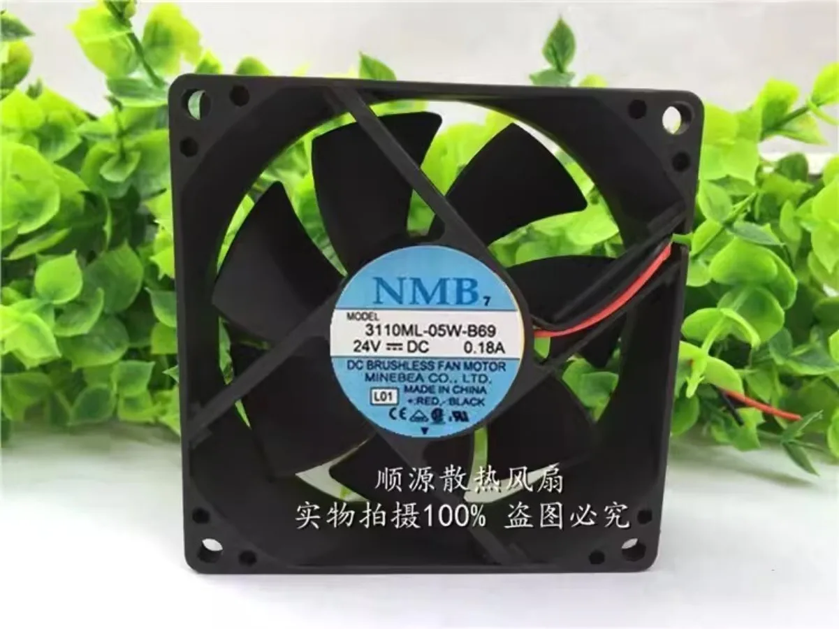 

For NMB 3110ML-05W-B69 DC24V 0.18A 80*80*25MM 2-wire Inverter Cooling Fan