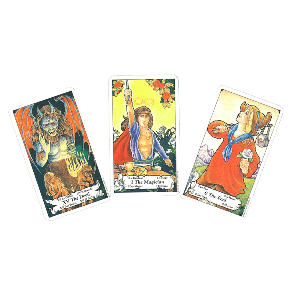 2022 Spanish Tarot Cards French Italian English and German Tarot Cards for Beginners with Guidebook DIVIN Oracle Deck Board Game