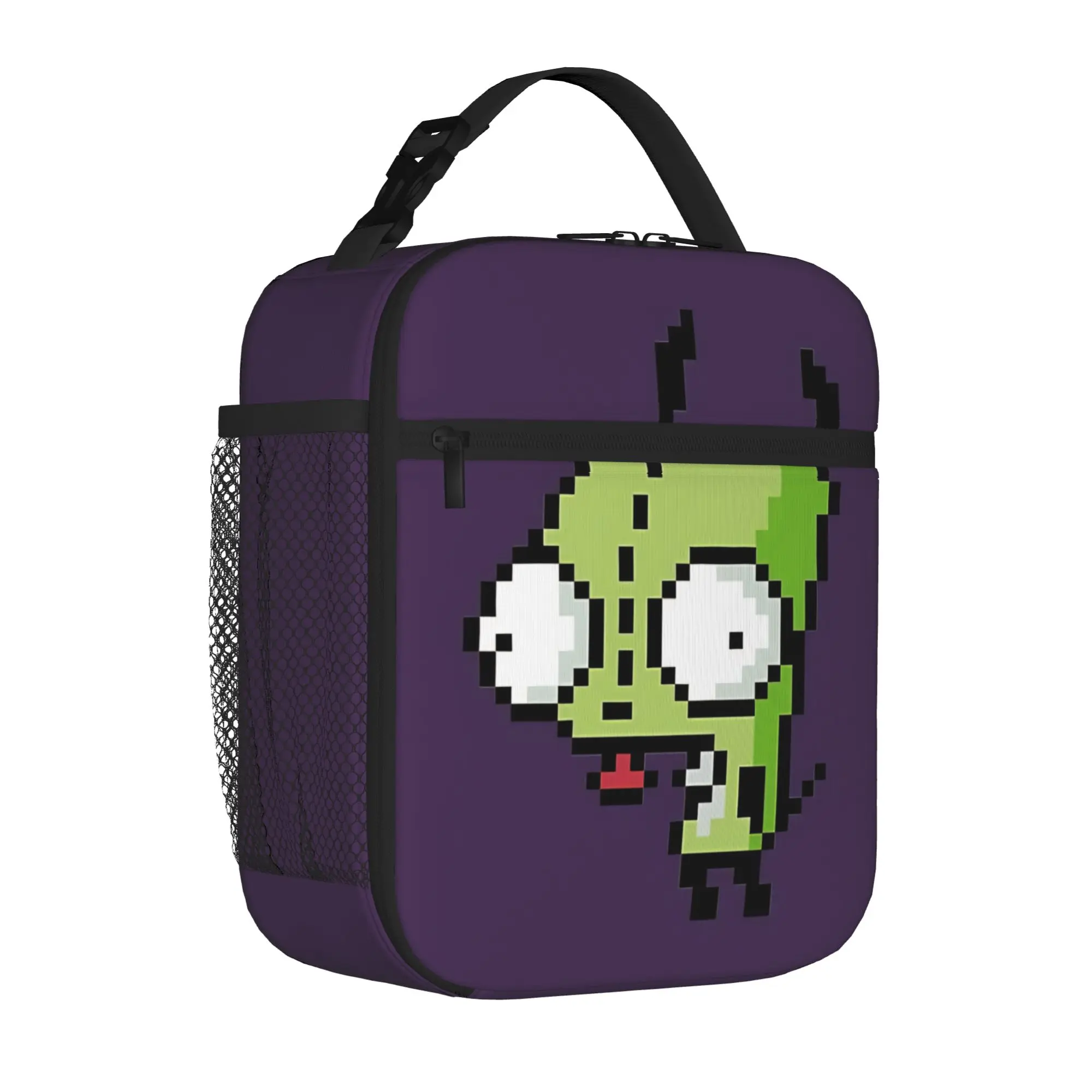 1 Piece For Students Food Container chaotic alien Portable Pocket Invader Zim Zipper Closure Aluminum Foil Food Pouch For Travel