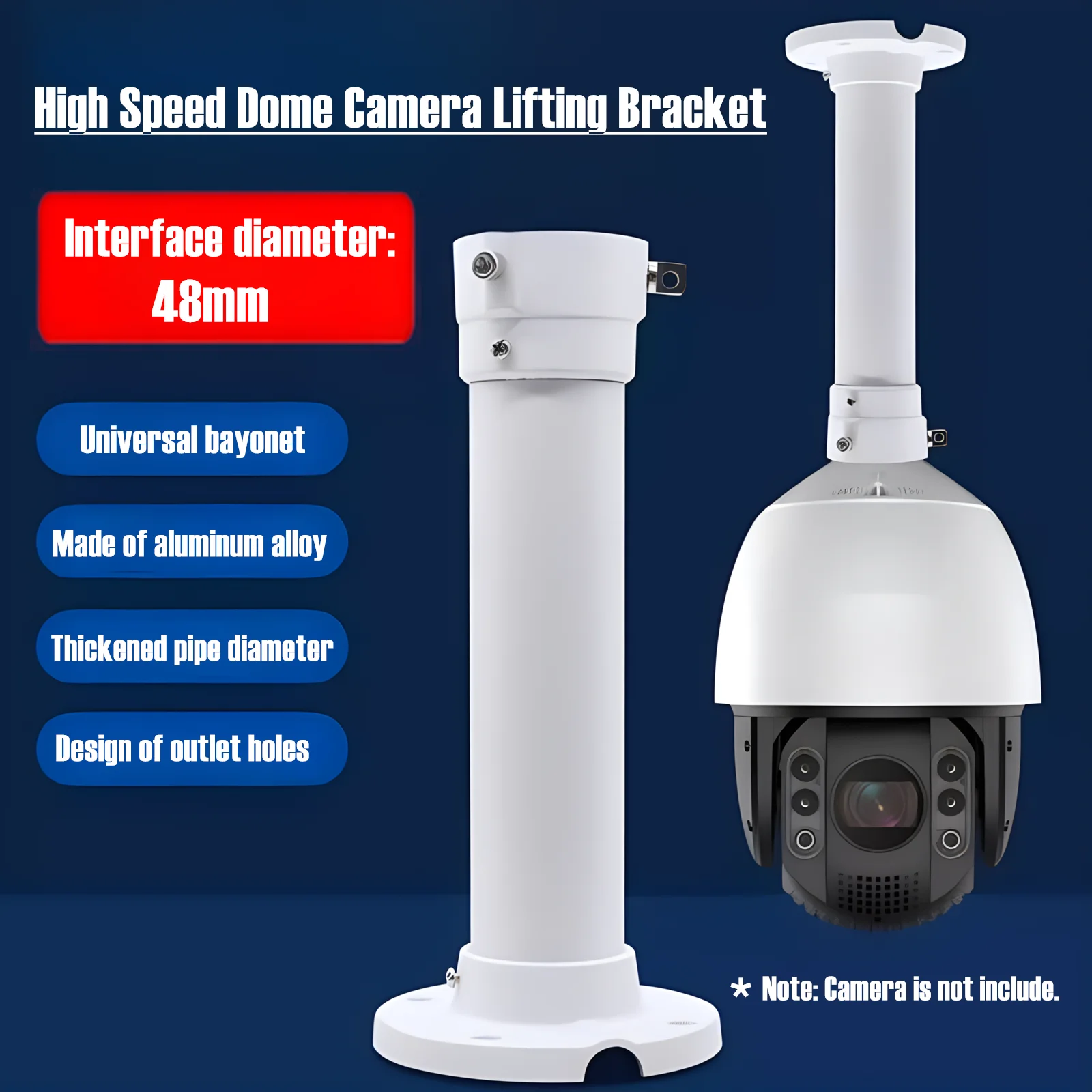 DS-1661ZJ Monitoring Lifting Support Security Surveillance Ceiling Mount Bracket for Hikvision Dahua High-Speed PTZ Dome Cameras