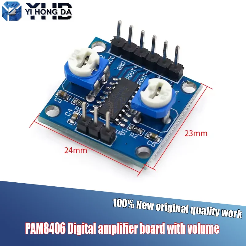 Плата цифрового усилителя PAM8406 с