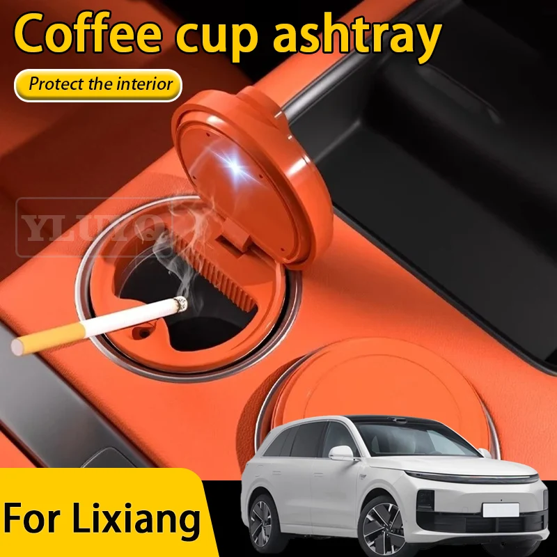 

2025 for Lixiang L6 L 7 L8 L9 Car Ashtray Multi-functional Luminous Waterproof Garbage Special Car Interior Accessories