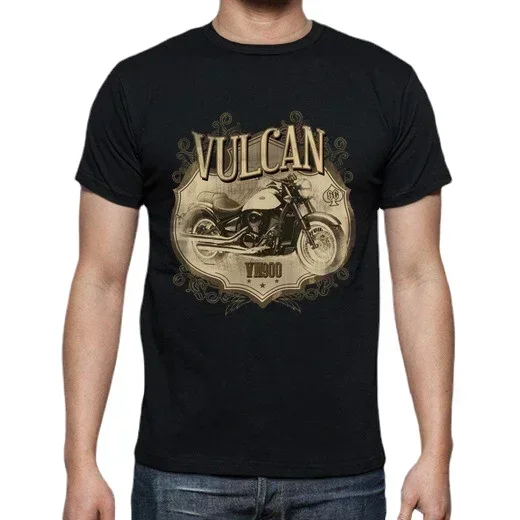 T-shirt moto Vintage Japan Vulcan Vn900. Maglietta da uomo a maniche corte con scollo a o in cotone estivo novità