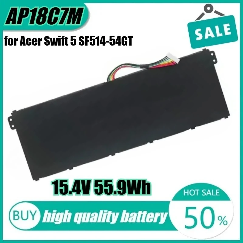 

Новый AP18C7M 15,4 В 55,9 Втч высококачественный аккумулятор для ноутбука Acer Swift 5 SF514-54GT SP513-54N-546V SF313-52