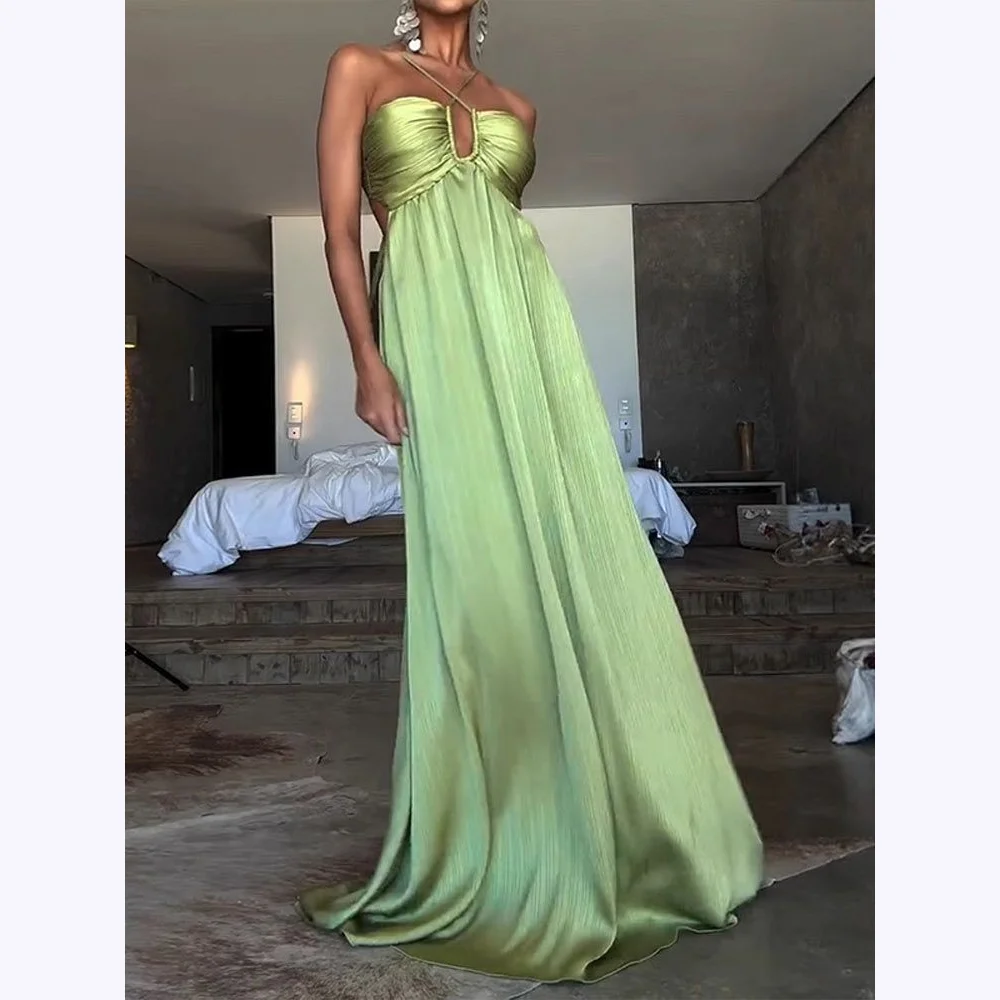 

Hot Sale Summer Evening Dress Sweetheart Classic Vintage Criss Cross A Line Cocktail Party Dresses Floor Lengrh Customized