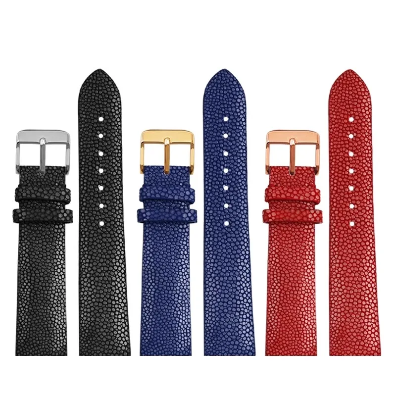 16mm 20mm 22mm high-quality Devil Pearl Fish Skin watchband For Huawei TISSOT Omega Mido Men-Women strap bracelet Accessories