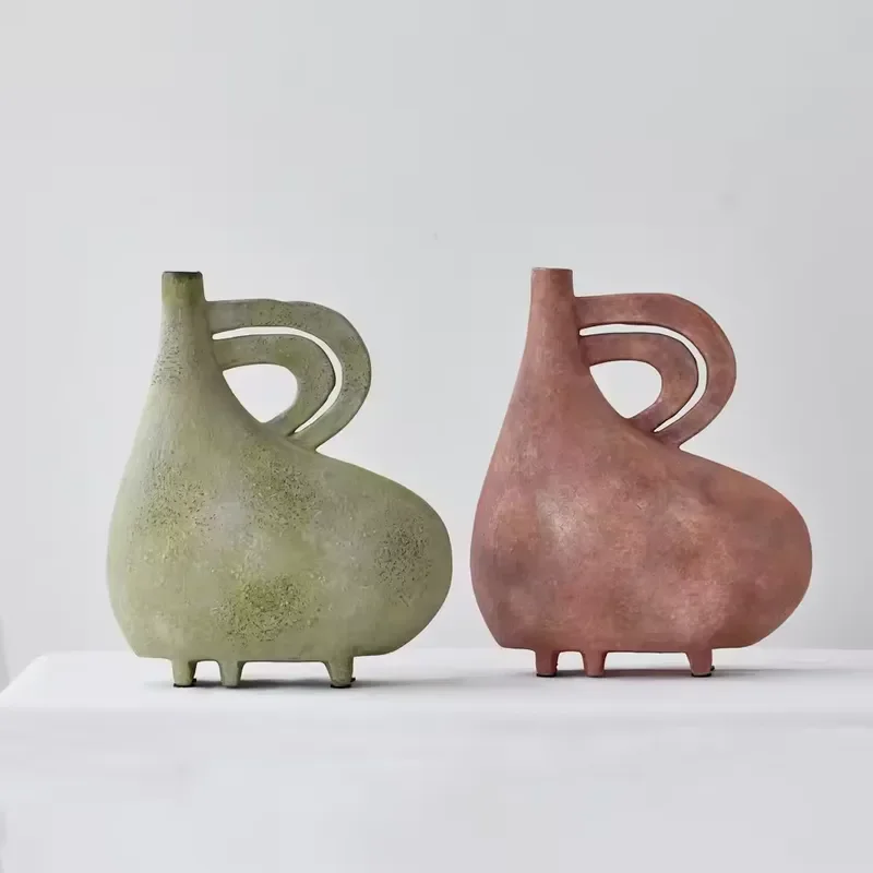 Small Modern Ceramic Vase Scandinavian Creative Abstract Design Luxury Home Decor Wedding Tabletop Using Minimalist Style