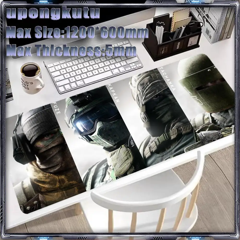 Gamer Overlock Table mat T_tom_Clancy_Rainbow_Six_Sieges anti-slip Mouse Pad Gaming Mousepad Rubber Otaku Gaming mouse pad