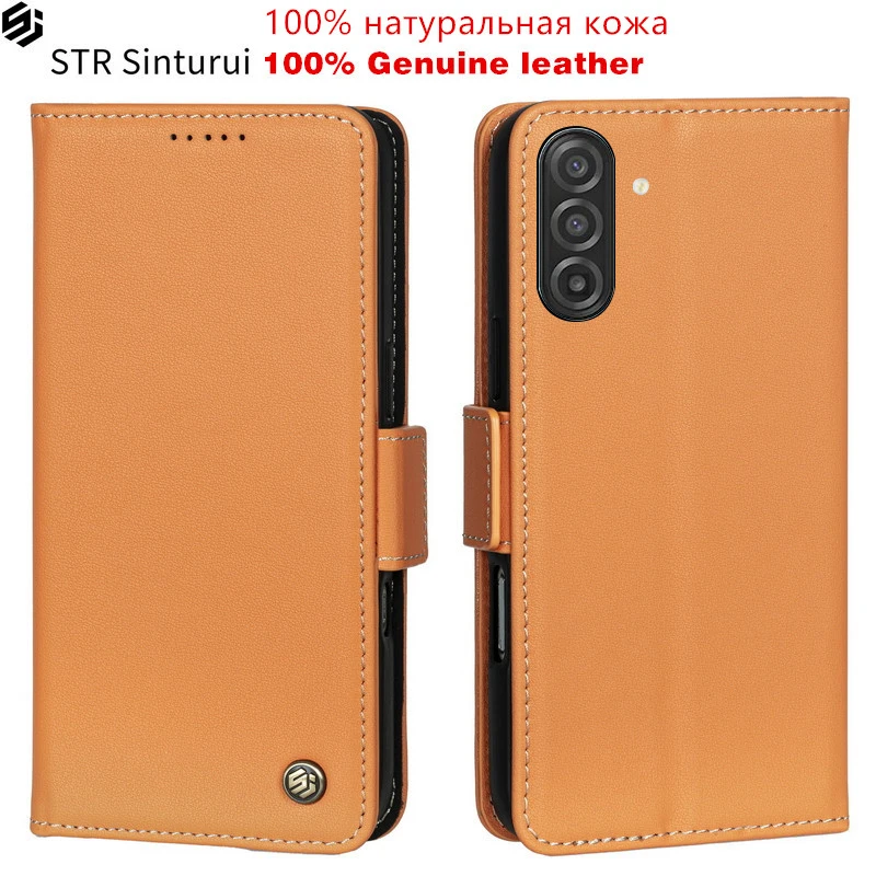 

Genuine Nappa leather card Slot Wallet Cover For Samsung Galaxy A17 4G A56 A36 A26 A16 A15 5G A35 A25 Flip shockproof phone Case
