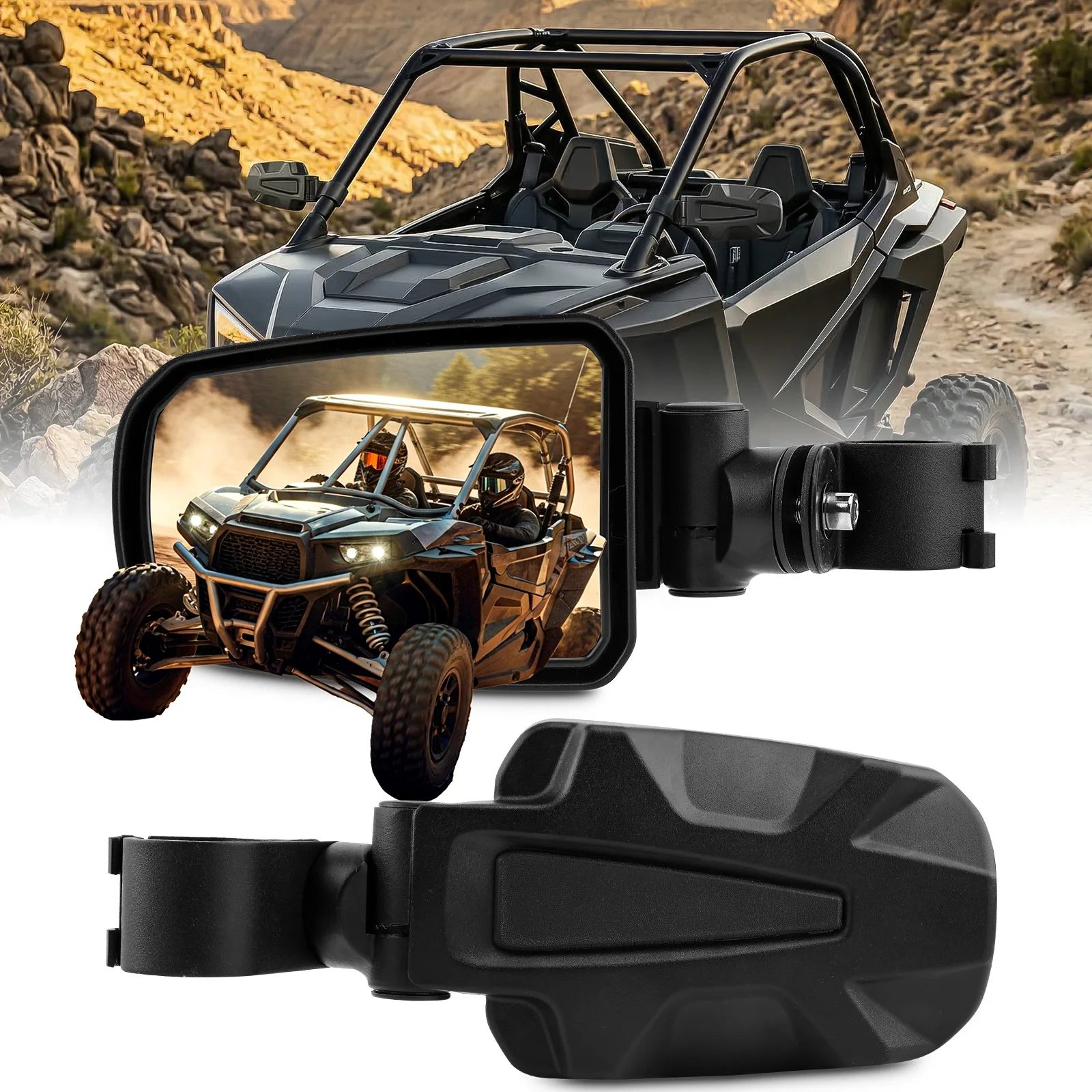 

Пара 1,75-дюймовых зеркал заднего вида, регулируемые для Polaris RZR 570 800 900 S 1000 XP для Honda Pioneer Yamaha YXZ1000R